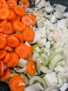carrots celery garlic base of stew