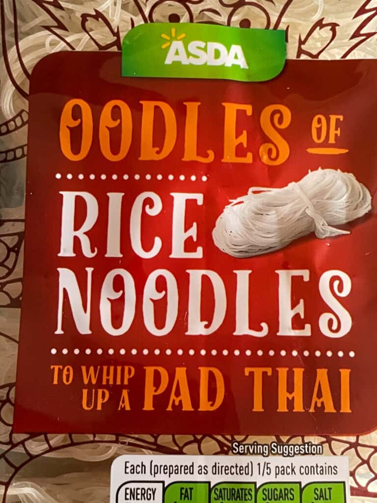 packet of rice noodles.