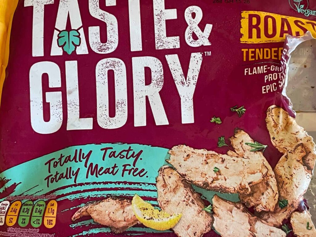 image of a taste and glory meat-free pieces package 