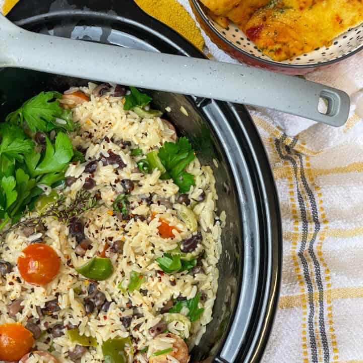 Slow Cooker Rice And Peas Traditional PlantBased Cooking
