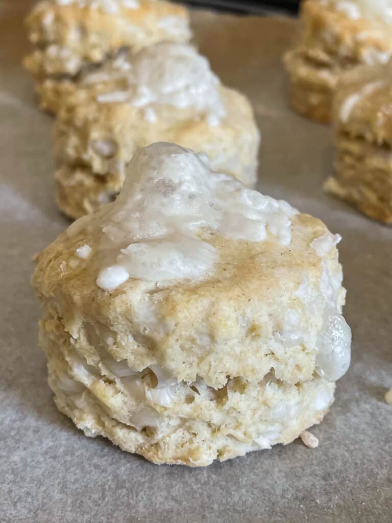 a tray of cheese scones baked.