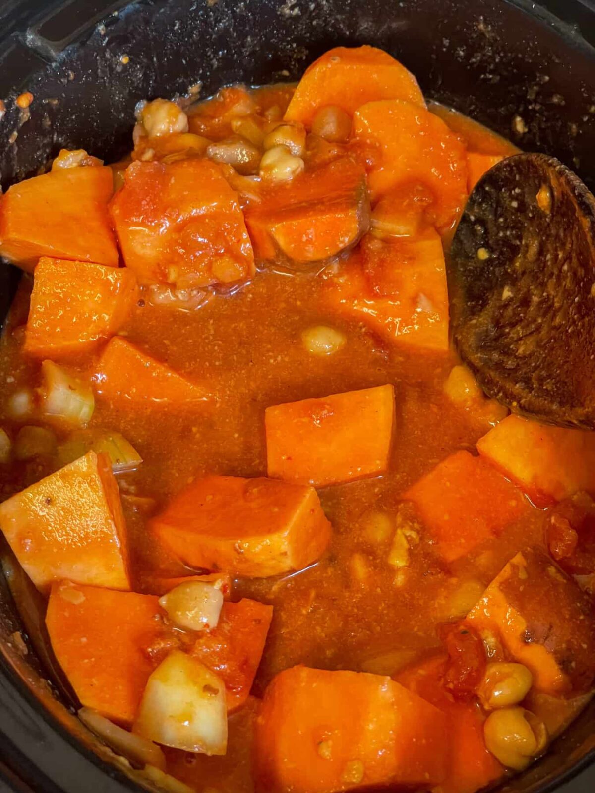 Slow Cooker Sweet Potato, Chickpea And Spinach Curry [Red Thai ...