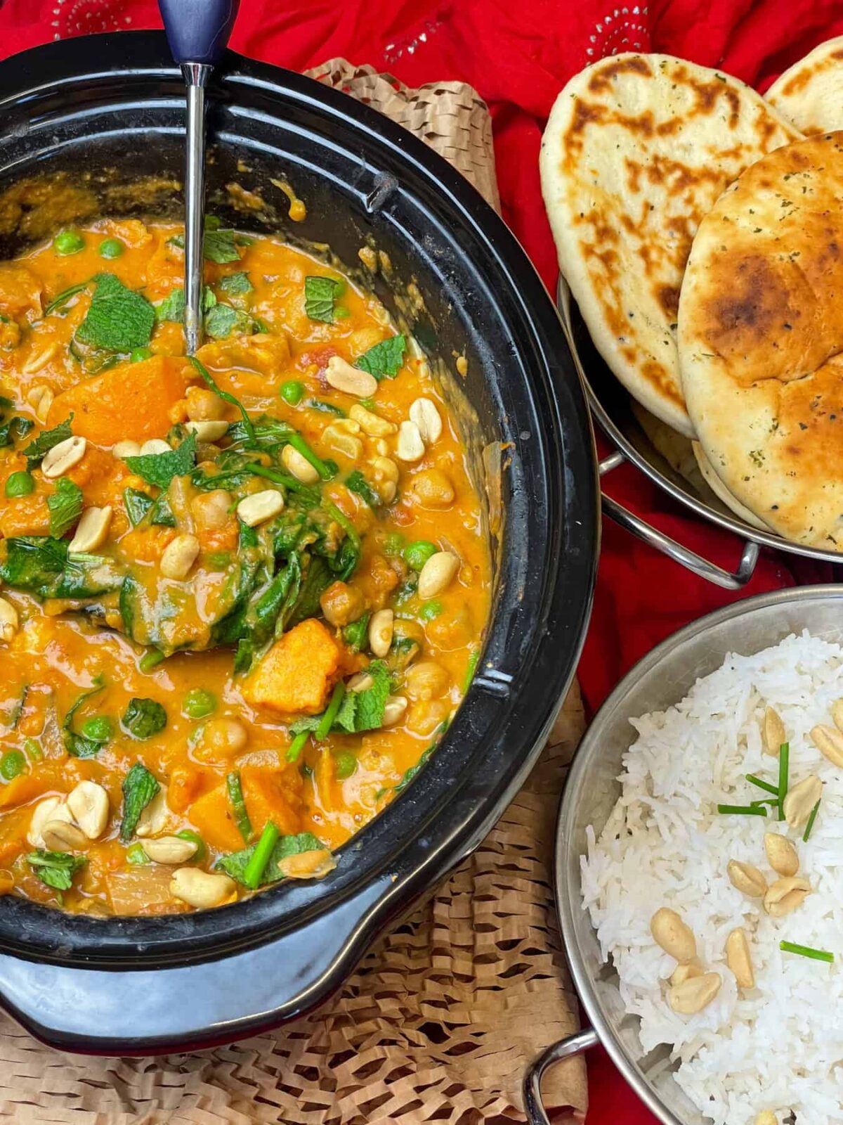 Slow Cooker Sweet Potato, Chickpea And Spinach Curry [Red Thai ...