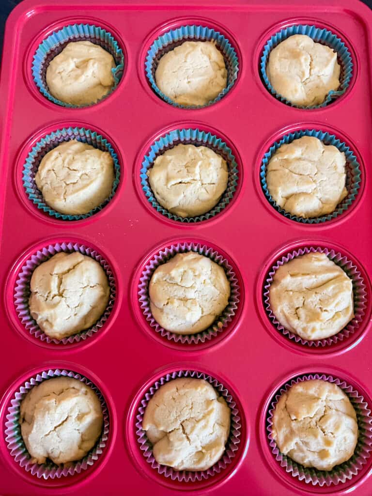 cakes baked and in baking tray cooling.