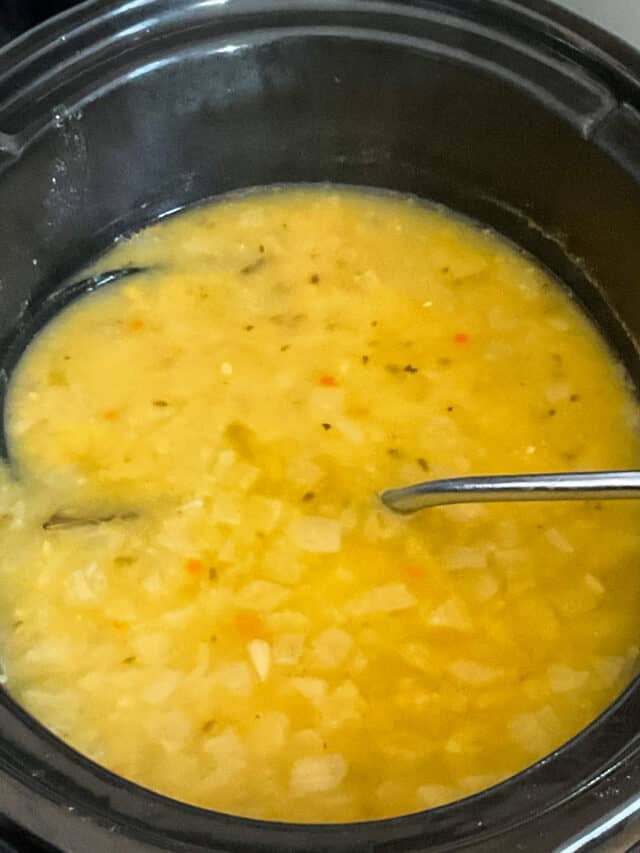 Slow Cooker Yellow Split Pea and Fennel Soup Traditional PlantBased