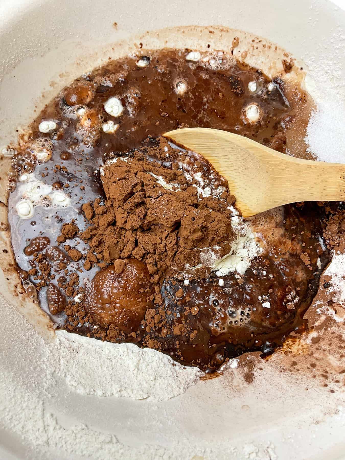 Vintage Chocolate Vinegar Cake Traditional PlantBased Cooking