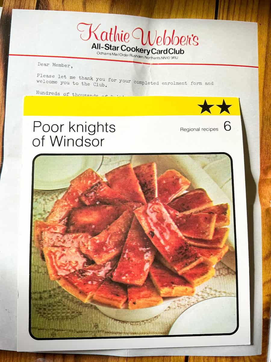 Image of poor knights of windsor recipe card.