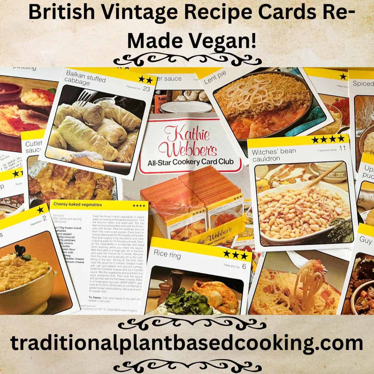 Image of vintage recipe cards.